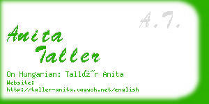 anita taller business card